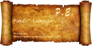 Pakó Eudoxia névjegykártya